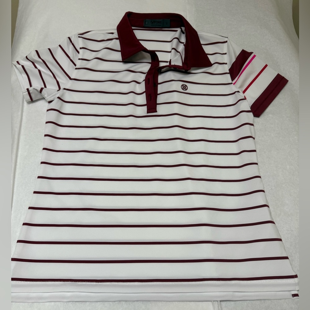 🔴⛳️G/FORE Feeder Stripe Tech Jersey ⛳️⚪️